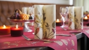 duni décoration de table automne